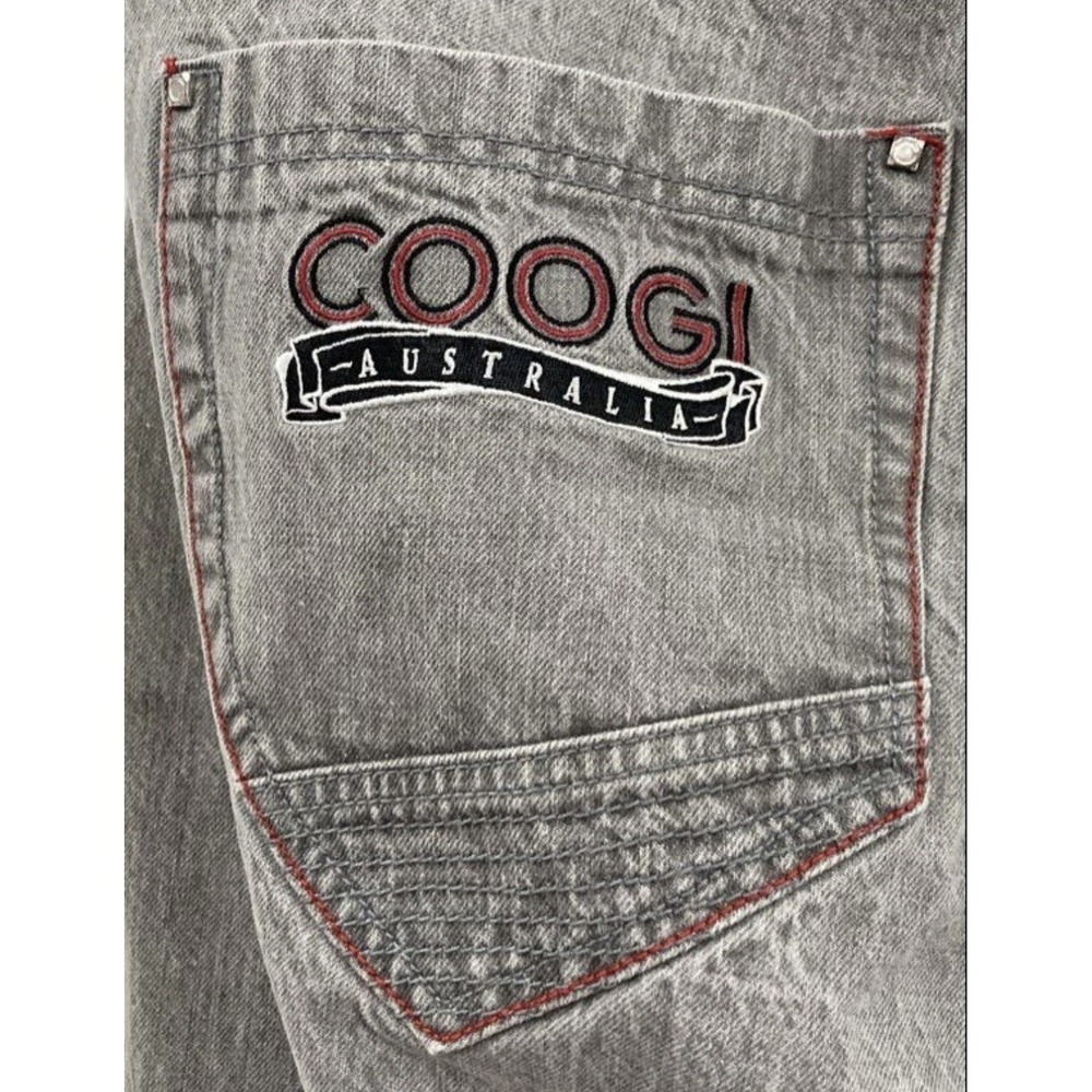 INSANE🤯Vintage Y2K‎ COOGI Australia Embroidered baggy Hip Hop Jeans logo pocket